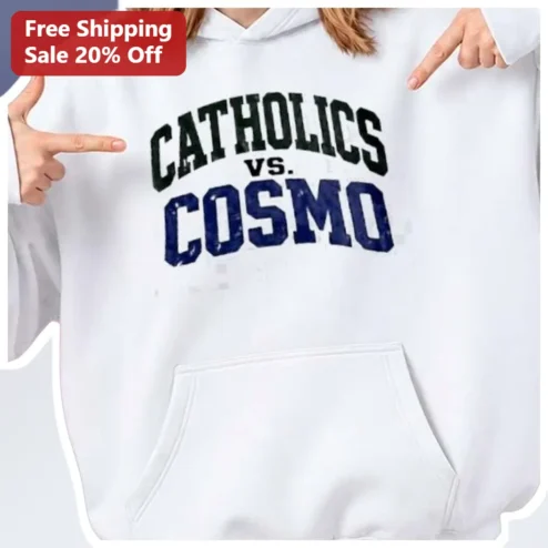 Catholics vs Cosmo Hoodie Seinfeld Pop Culture Gift for Men