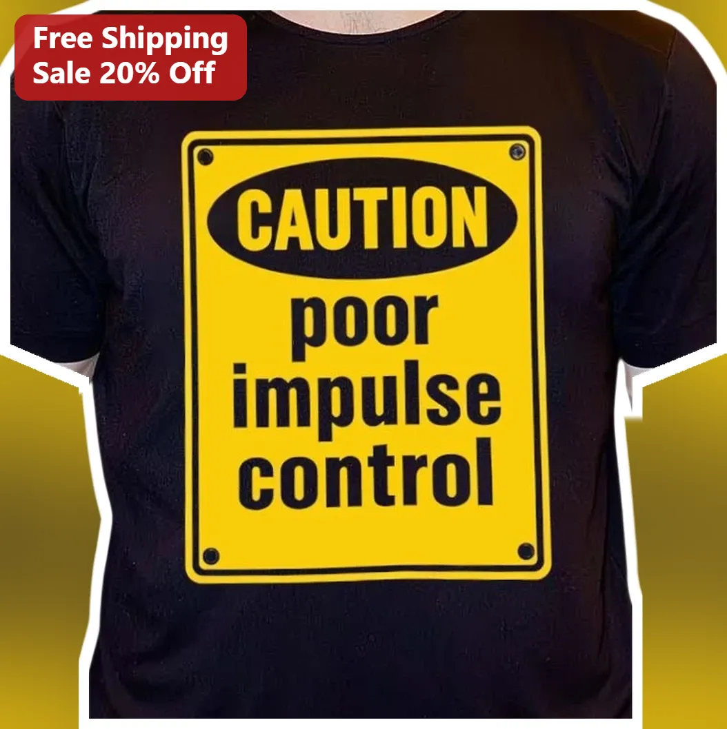 CAUTION Poor Impulse Control Tee Funny ADHD Autism Awareness Gift Shirt