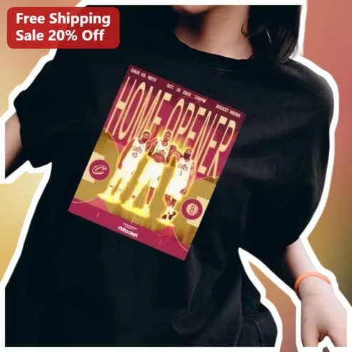 Cavs Home Opener Cleveland Cavaliers Tee NBA Fan Gear Black Cotton Shirt