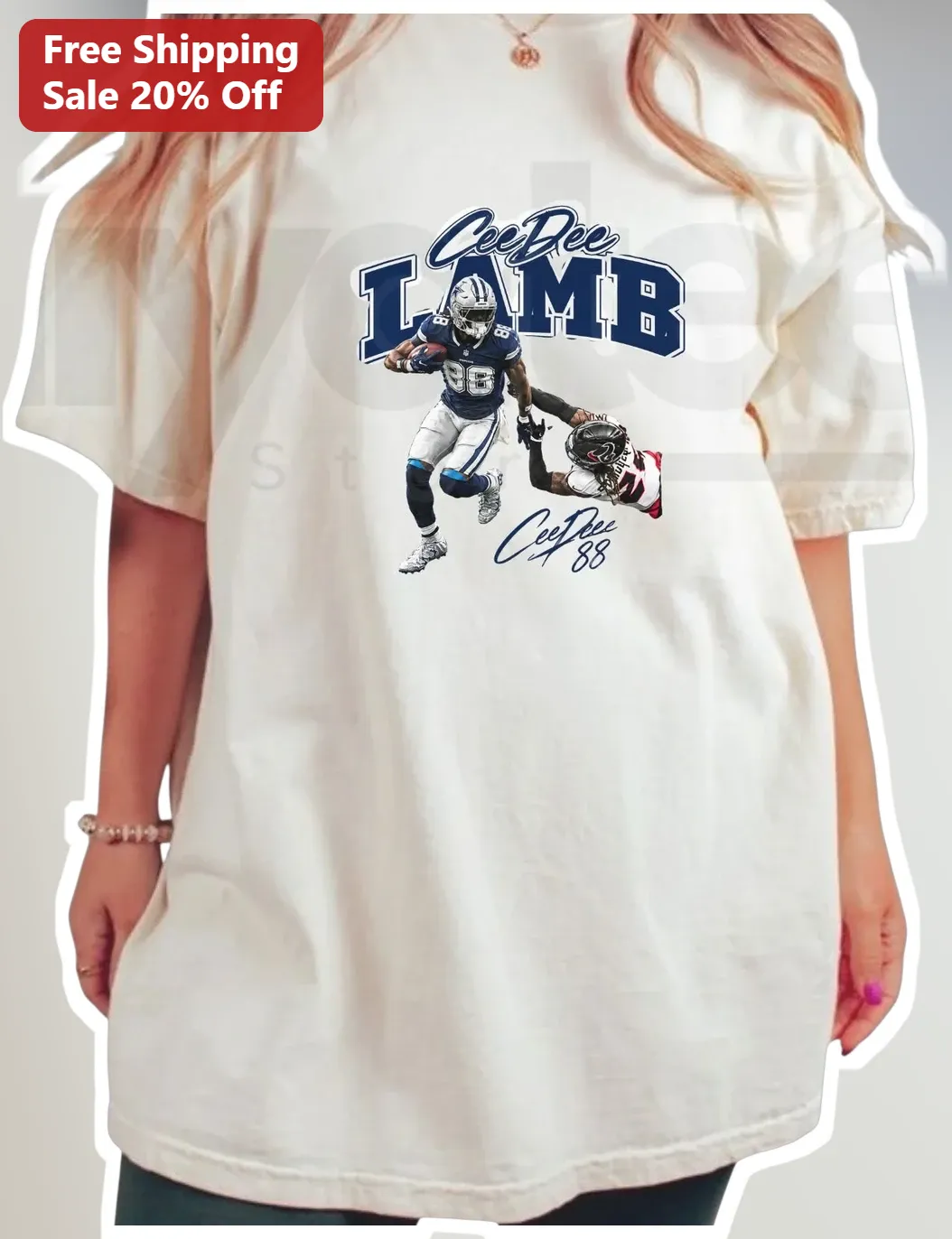 CeeDee Lamb Graphic Tee Dallas Cowboys NFL Fan Shirt Vintage Style