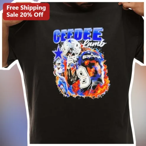 CeeDee Lamb Tee Dallas Cowboys NFL Football Player Wide Receiver Graphic Shirt for Men Women Sports Fans