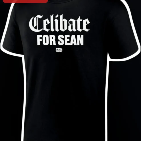 Celibate for Sean Graphic Tee Viral Meme Baseball Humor Shirt