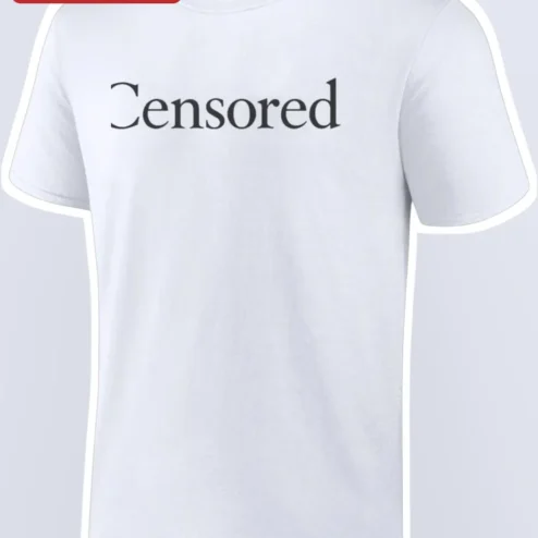 Censored Tee Minimalist Black Typography Graphic T-Shirt for Men Women Edgy Streetwear Humor