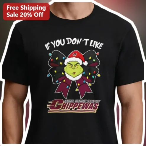 Central Michigan University Chippewas Grinch Christmas Tee Holiday Fan Gift
