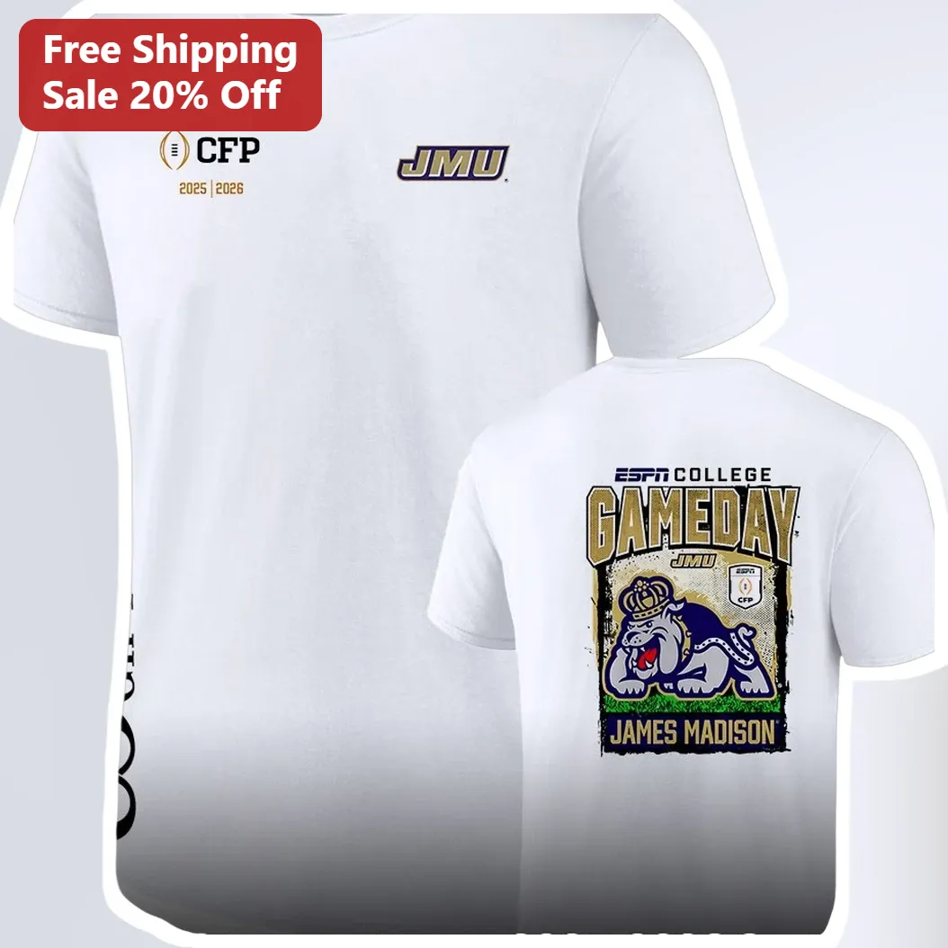 CFP ESPN College Gameday James Madison University Tee JMU Dukes Vintage Bulldog Graphic Shirt