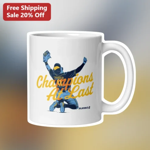 Champions At Last Mug Carlos Correa Houston Astros World Series Victory Baseball Coffee Cup Gift
