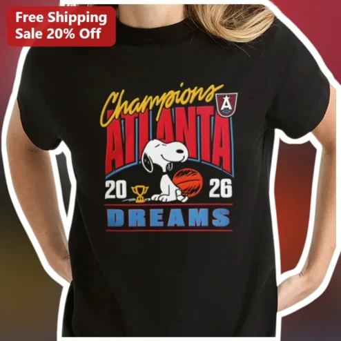 Champions Atlanta Dreams Tee Snoopy Basketball Fan Gift