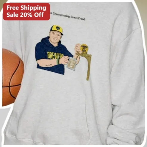 Championship Brew Crew Sweatshirt Craig Counsell Milwaukee Brewers Fan Gift