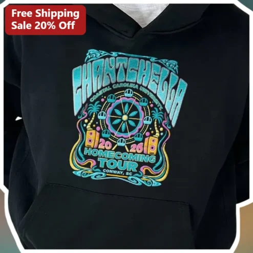 Chantelsa Coastal Carolina University Homecoming Tour Hoodie Retro Concert Graphic Pullover