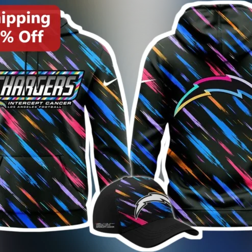Chargers Crucial Catch Intercept Cancer Hoodie NFL Breast Cancer Awareness Gear