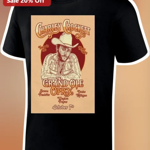 Charley Crockett Grand Ole Opry Vintage Country Music Fan Tee