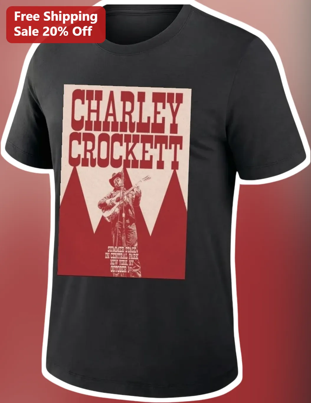 Charley Crockett Summer Stage Central Park New York Tee
