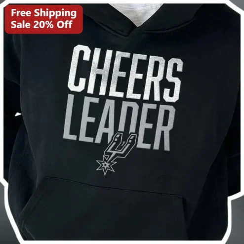 Cheers Leader Hoodie Cheer Captain Spirit Squad Gift Black Pullover