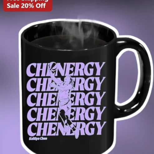 CHENERGY Mug Volleyball Player Silhouette Personalized Gift for Kaitlyn Chen Fans