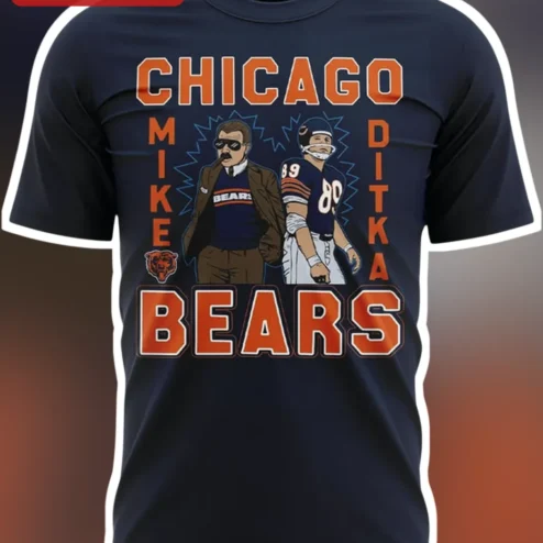 Chicago Bears Mike Ditka Vintage Graphic Tee NFL Legend Football Fan Gift