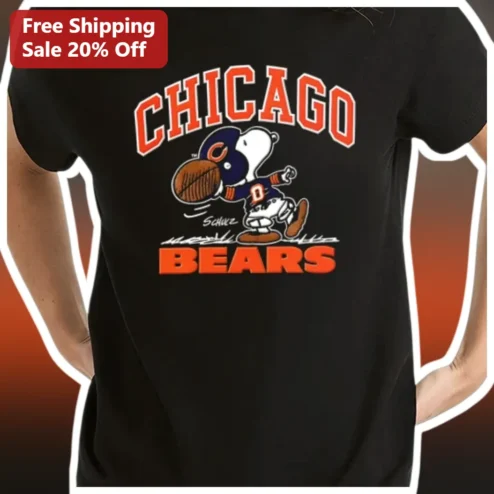 Chicago Bears Tee Snoopy Vintage Football Graphic Shirt Bear Down NFL Fan Gift