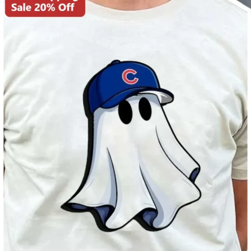 Chicago Cubs Ghost Fan Tee Baseball Halloween Shirt for Men Women