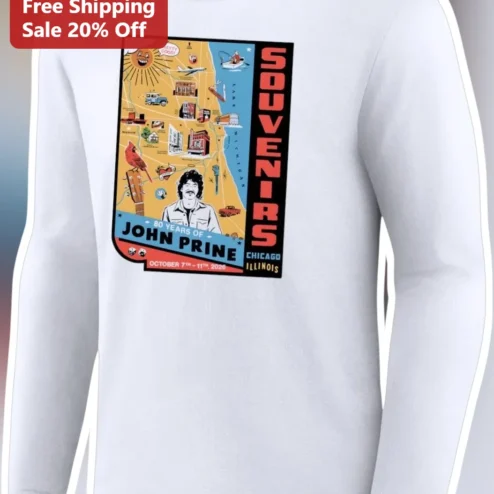 Chicago Illinois Souvenir John Prine Long Sleeve Tee