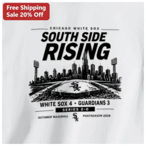 Chicago White Sox South Side Rising Tee October Baseball Postseason 2026 Series 2-0 Fan Shirt