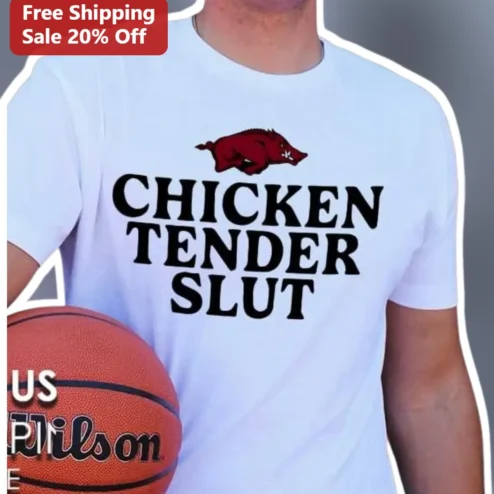 Chicken Tender Slut Tee Funny Viral Meme Foodie Graphic T-Shirt Unisex Gift for Men Women