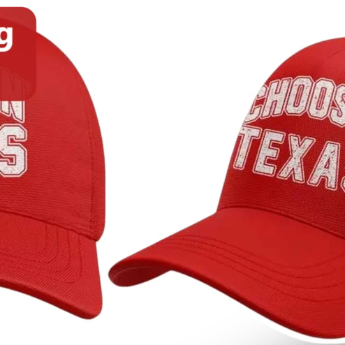 Choosin' Texas Hat Red Baseball Cap Vintage Distressed Collegiate Style Unisex Gift for Fans