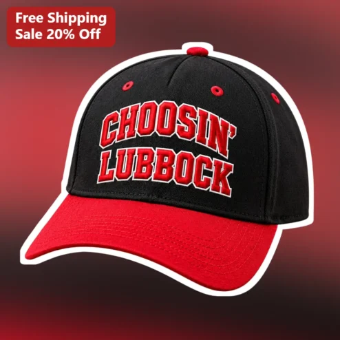CHOSIN' LUBBOCK Hat Texas Tech Red Raiders Collegiate Baseball Cap for Men Women