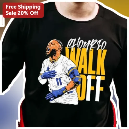 Chourio Walk Off Tee Anthony Rizzo Baseball Celebration Graphic Shirt