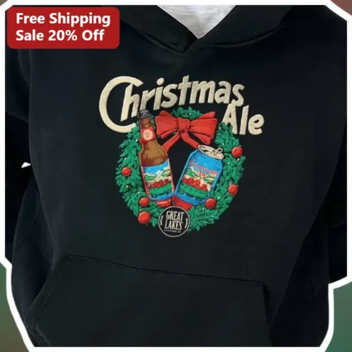 Christmas Ale Hoodie Great Lakes Brewing Style Holiday Craft Beer Sweatshirt for Men Women