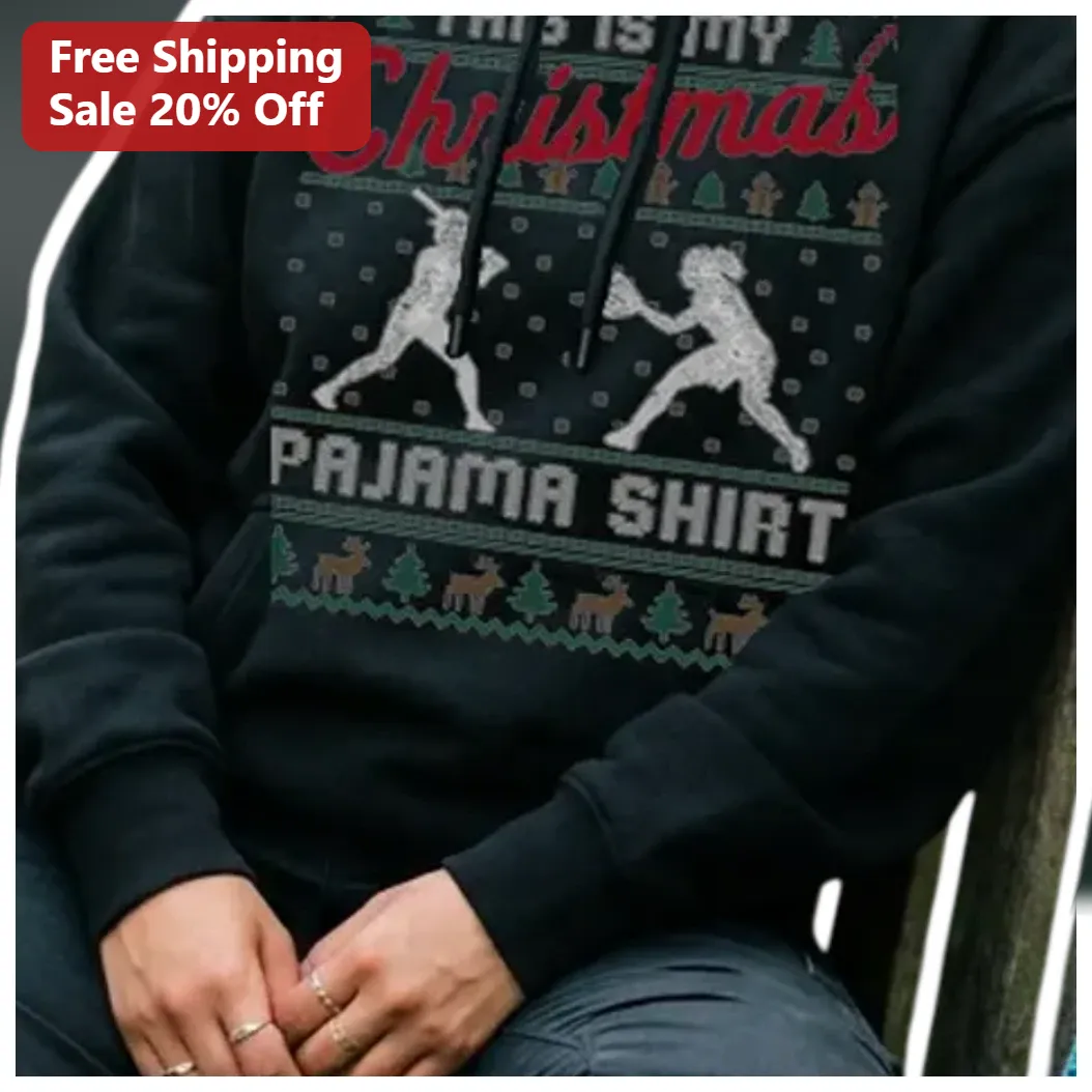 Christmas Hoodie This Is My Christmas Pajama Shirt Ugly Sweater Pixel Art Couples Holiday Gift