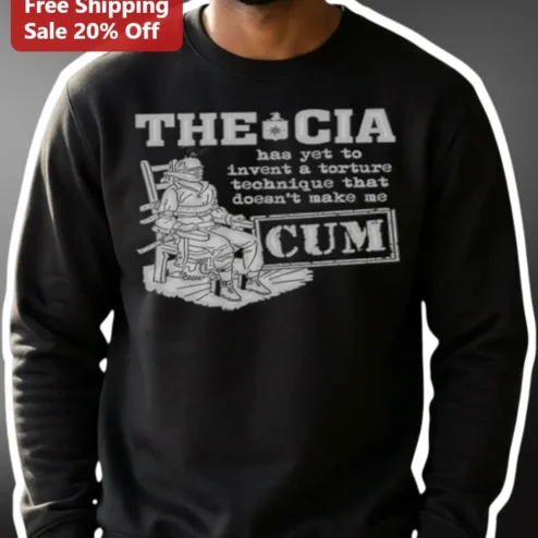 CIA Torture Dark Humor Sweatshirt Political Satire Edgy Graphic Apparel