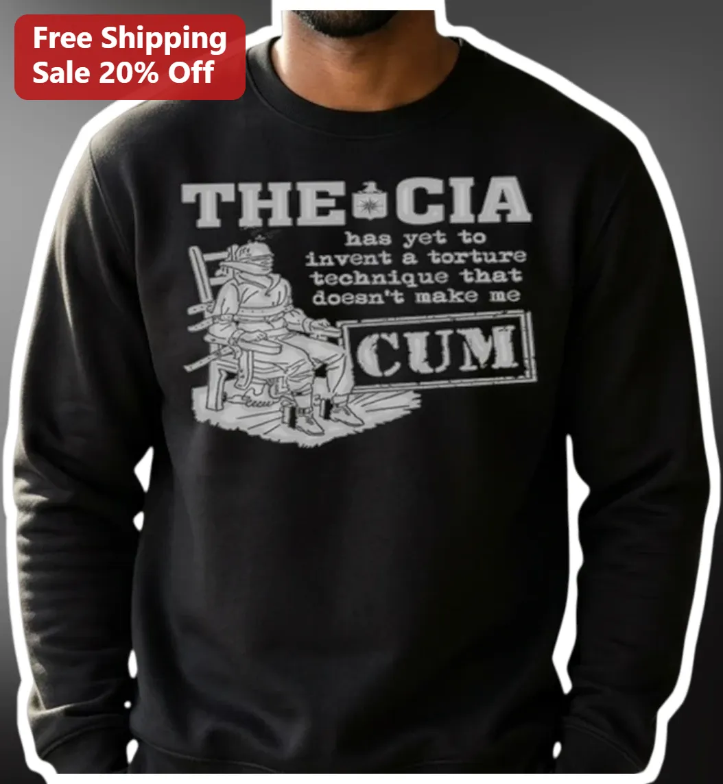 CIA Torture Dark Humor Sweatshirt Political Satire Edgy Graphic Apparel