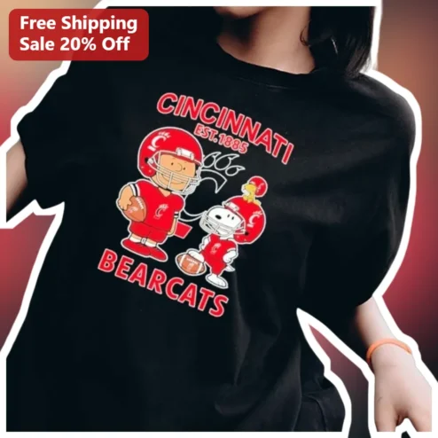Cincinnati Bearcats Est. Charlie Brown Snoopy Vintage Graphic Tee