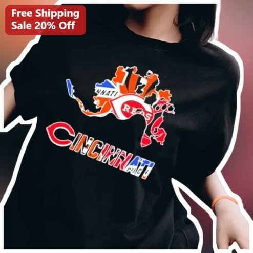 Cincinnati Retro Sports Collage Tee Queen City Fan Gear Gift