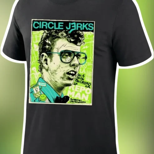 Circle Jerks Repo Man Vintage Concert Poster Graphic Tee Chris Kelly Punk Rock Merch