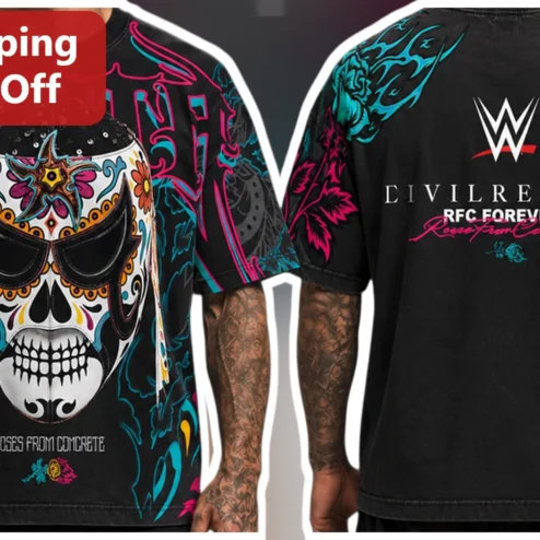 Civil Regime Roses From Concrete Rhea Ripley WWE Tee