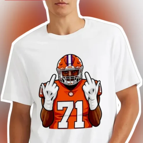 Clemson Football Player Flipping Off Graphic Tee
