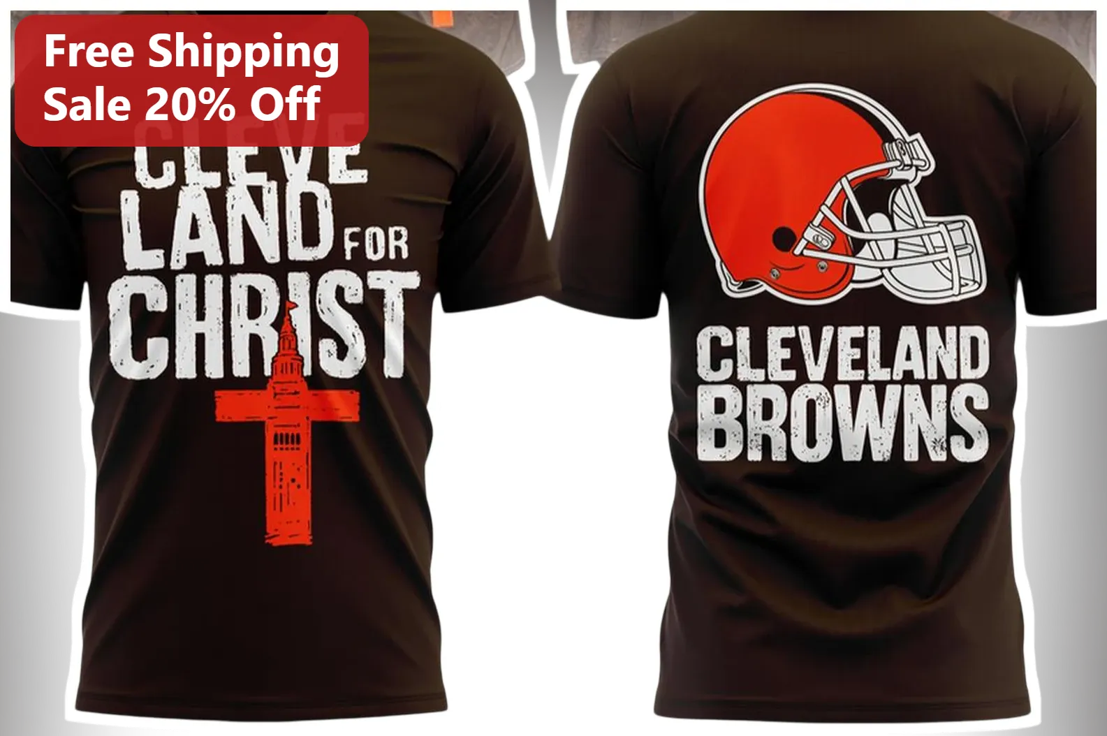 Cleveland For Christ Cleveland Browns Tee Christian Faith Football Shirt Gift