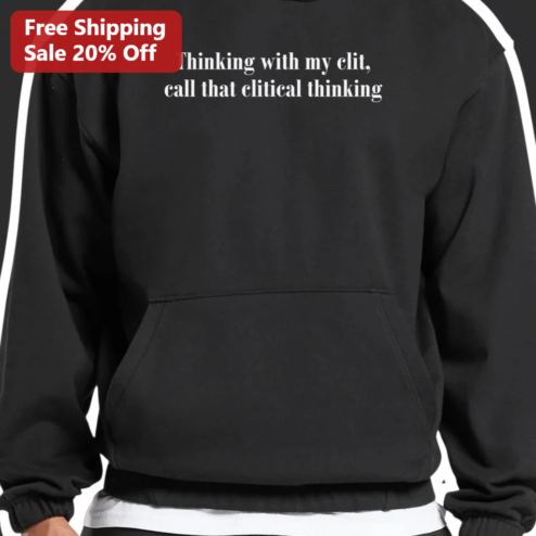 Clit-ical Thinking Sweatshirt Funny Feminist Slogan Crewneck for Women