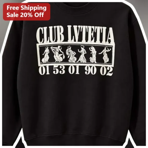 CLUB LVETETIA Vintage Classical Art Crewneck Sweatshirt Men Women Streetwear