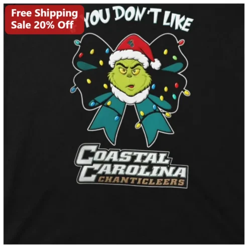 Coastal Carolina Chanticleers Grinchmas Tee Funny Christmas Gift for CCU Fans