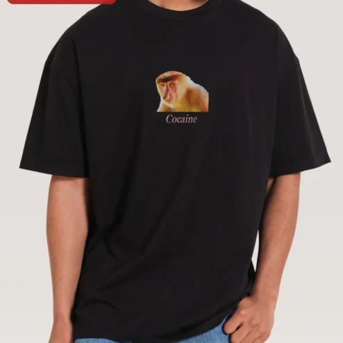 Cocaine Tee Surreal Proboscis Monkey Graphic T-Shirt for Men