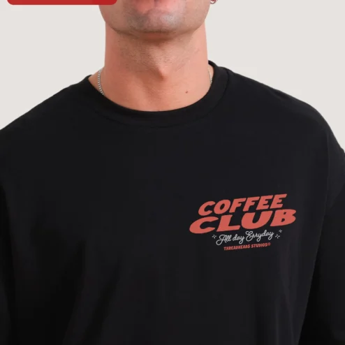 COFFEE CLUB All Day Erryday Tee Vintage Typography Coffee Lover Gift