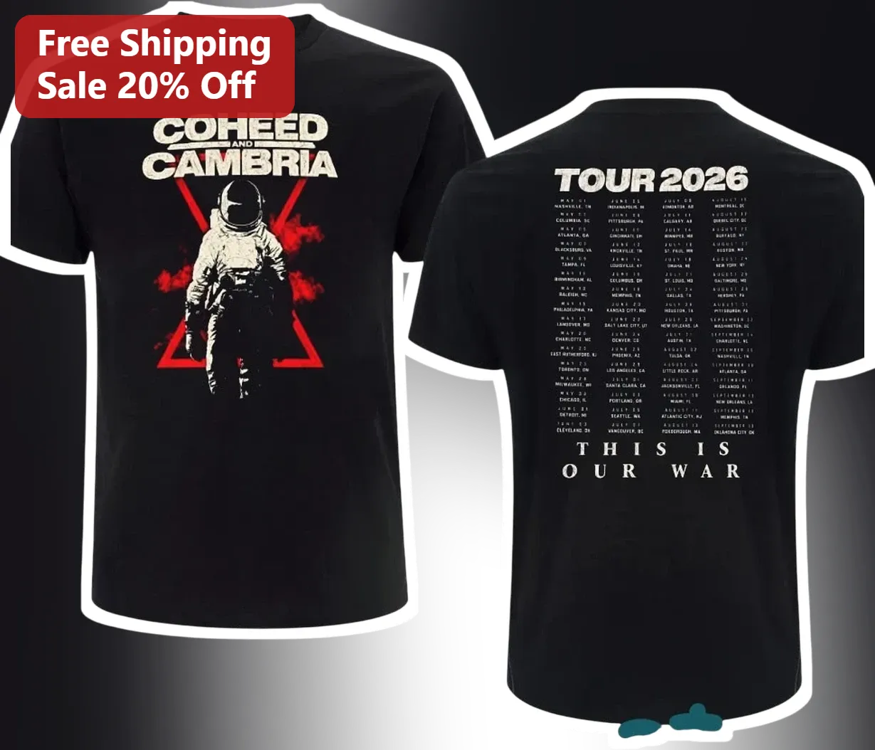 Coheed and Cambria This Is Our War Tee Band Merch Graphic T-Shirt
