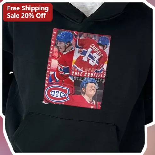 Cole Caufield Montreal Canadiens Hoodie NHL Fan Gear Photo Collage Pullover