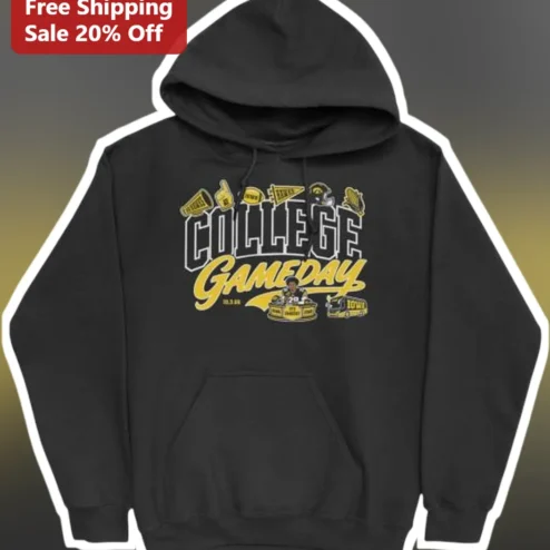 College Gameday Iowa Hawkeyes Hoodie Personalized Football Fan Gear Gift