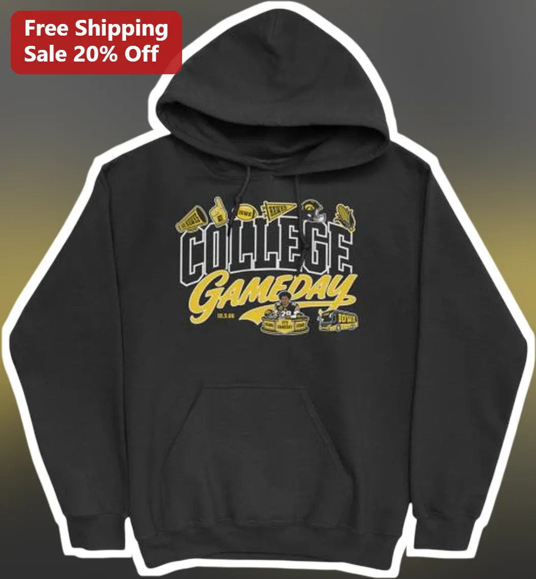 College Gameday Iowa Hawkeyes Hoodie Personalized Football Fan Gear Gift