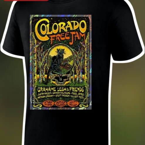 Colorado Freetam Tee Grahame Lesh Psychedelic Jam Band Concert Graphic Shirt