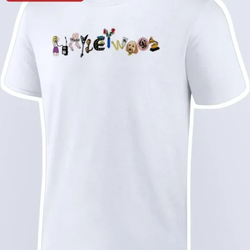 Colorful Illustrated Name Design Tee Whimsical Personalized Graphic Shirt Gift for Women Girls