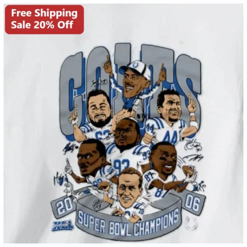 Colts Super Bowl Champions Tee Indianapolis Colts Championship Shirt Vintage NFL Fan Gear Gift