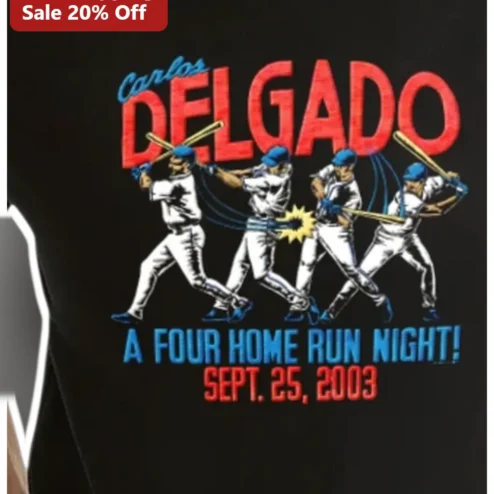 Combs Delgado A Four Home Run Night Sept 25 2003 Vintage Baseball Graphic Tee